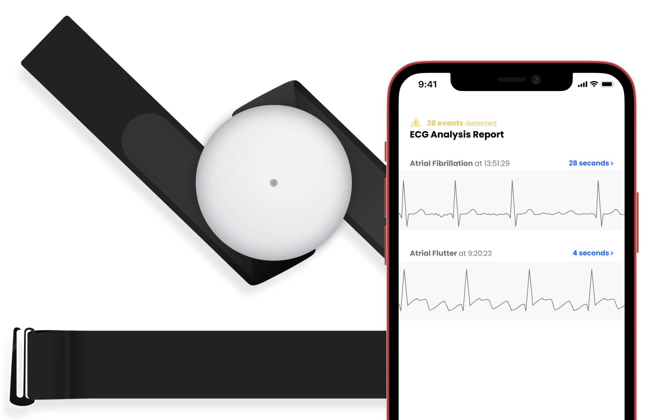 One - monitoring funkcji życiowych do użytku domowego. Idealny dla osób z podejrzeniem bezdechu sennego i/lub problemów z sercem. Funkcja Holter EKG, Analiza Snu. Łączność przez Bluetooth.