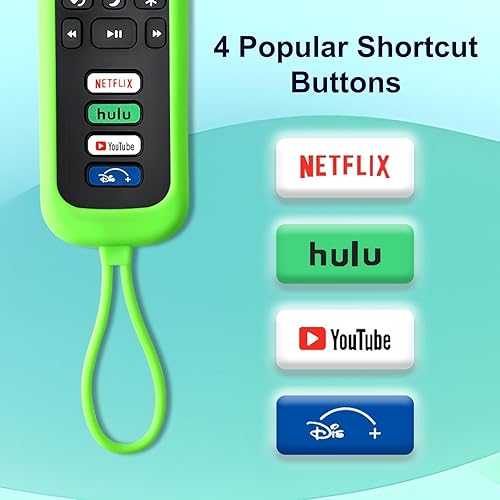 Miniatura 4 de Paquete de 2 controles remotos universales para TV compatible con funda protectora suave, control remoto de repuesto para TCL, para Hisense, para