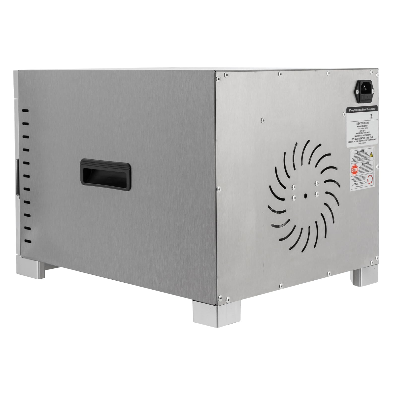 Suszarka ze stali nierdzewnej z regulatorem temperatury (35 – 75 °C) do suszenia owoców, grzybów i mięsa, 700 W z funkcją timera 24H, osuszacz (8 kondygnacji)