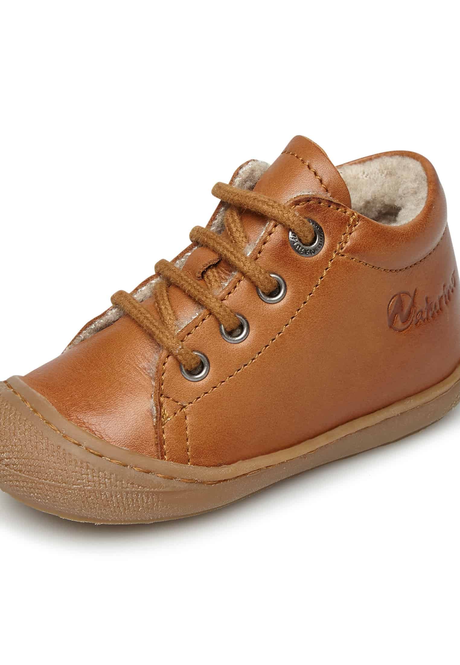 Naturino Chaussures Premiers Pas en Cuir doublés en Laine