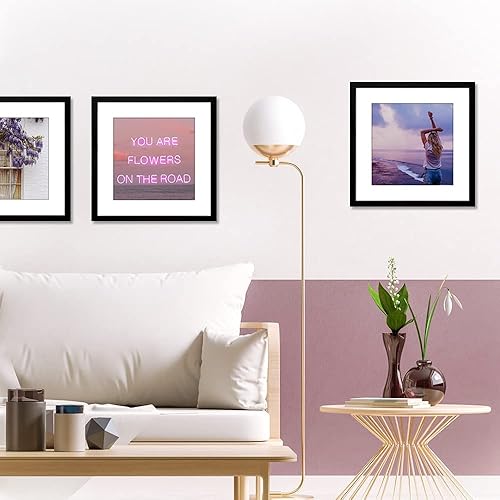 Miniatura 2 de Marco de 14 x 14 pulgadas, para fotos de 10 x 10 pulgadas con paspartú o de 14 x 14 pulgadas sin paspartú, marcos de fotos de lujo para colgar en la