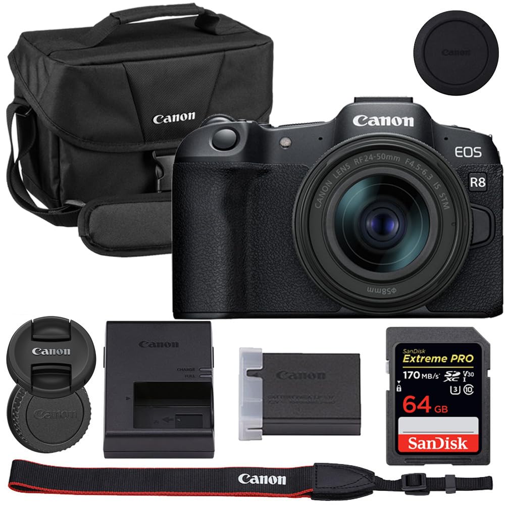 Amazon.com : Canon EOS R8 Mirrorless Camera with 24-50mm Lens