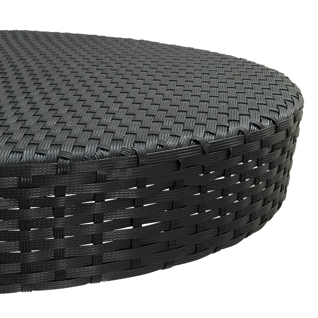 Tomostar Table de Bar Haute Extérieur Noir 75,5x106 cm Résine tressée