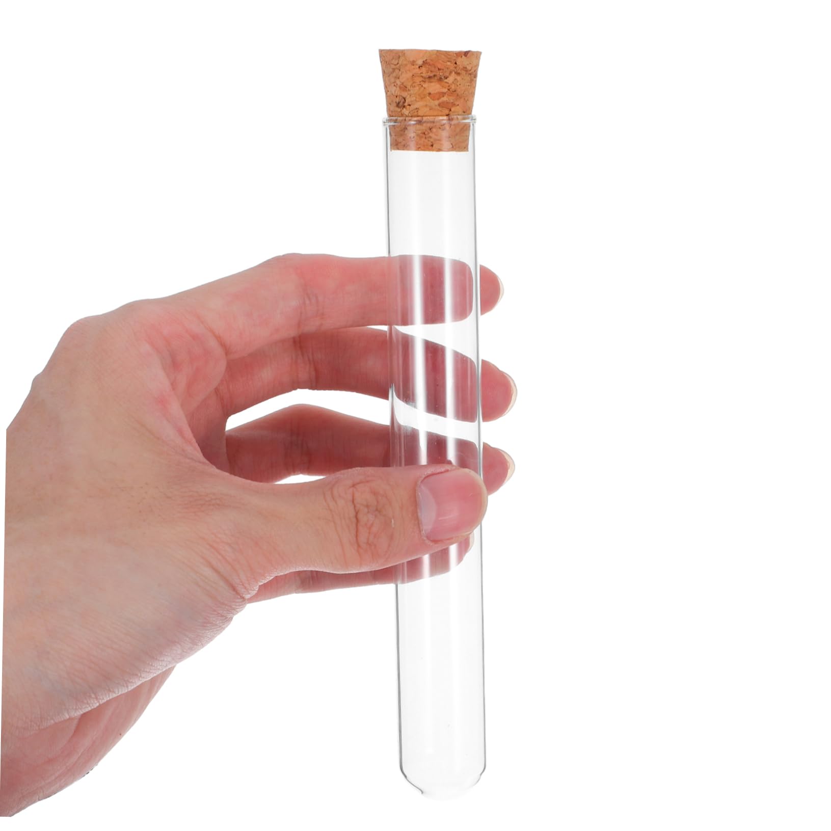 UKCOCO Tubos de prueba claros de cristal 20PCS con los tapones de corcho para el almacenamiento líquido del polvo de los experimentos científicos 20 x 150