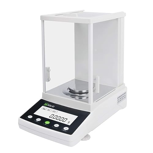 U.S. Solid Balanza de precisión de 1 mg - Báscula de precisión de laboratorio analítico de 21.16 oz con sensor electromagnético, 0.00 oz x 21.16 oz