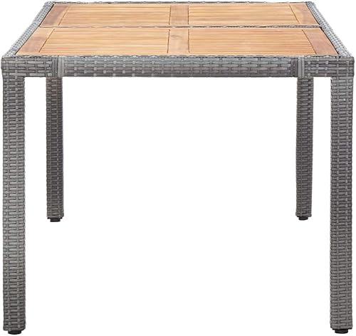 Miniatura 4 de DGZLIIO Juegos de patio para césped mesa de comedor y sillas al aire libre muebles de exterior juego de comedor de 7 piezas con cojines ratán de