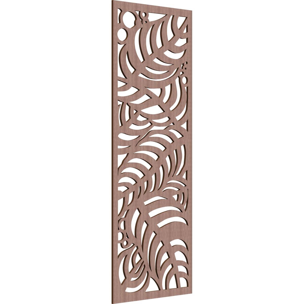 Mills Decorative Pierced Fretwork Wood Wall Panels, 25 3/8"W x 64 3/8"H x 3/8"T, Walnut