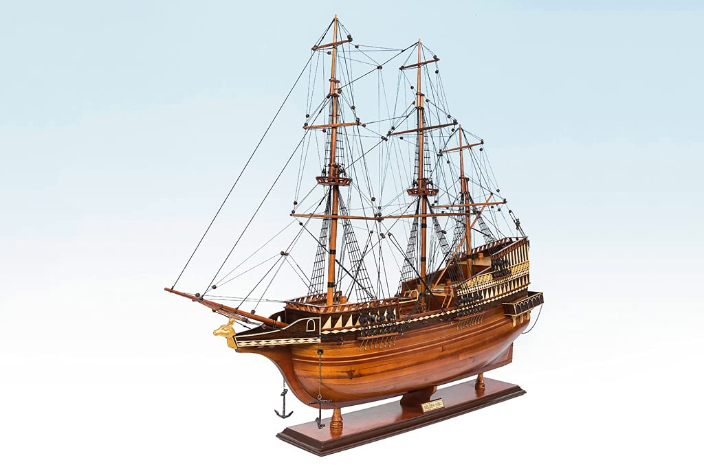 Seacraft Gallery Golden Hind Model Ships 37.4" Wooden Handcrafted