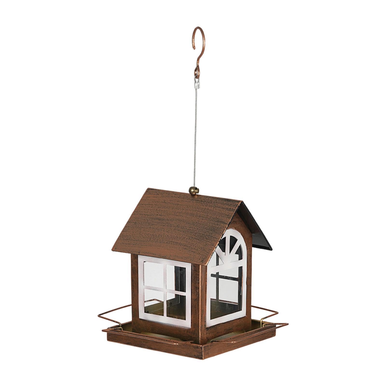 Sharplace Mangiatoia per Uccelli sospesa, mangiatoia per Colibrì, a Forma di casetta, Decorativa, con Gancio, Resistente alle intemperie per la Decorazione del