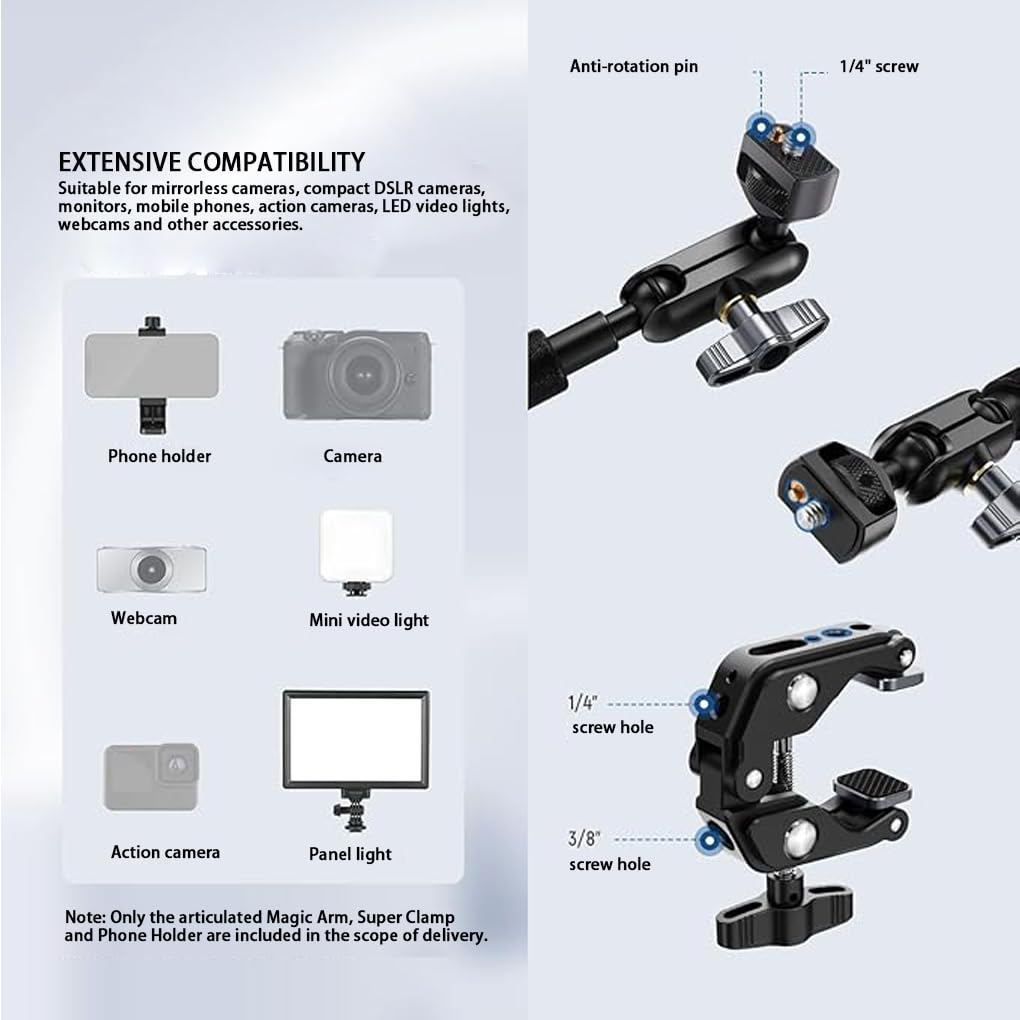 Treppiede per webcam aerodinamico Magics Arm perfeziona il supporto