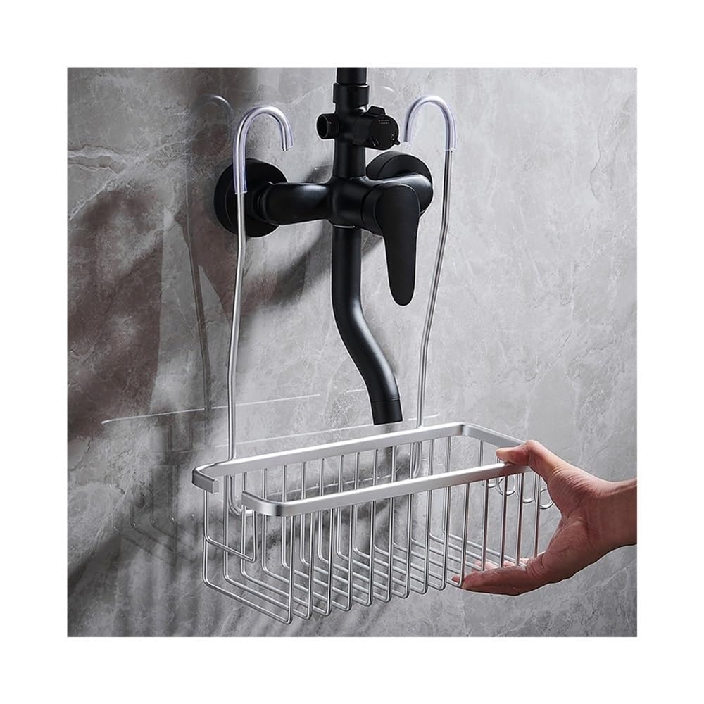 Over The Door Shower Caddy Pantry Rack with Hooks Sturdy Rust Proof Hanging Shower Organizer Shelf Basket Storage