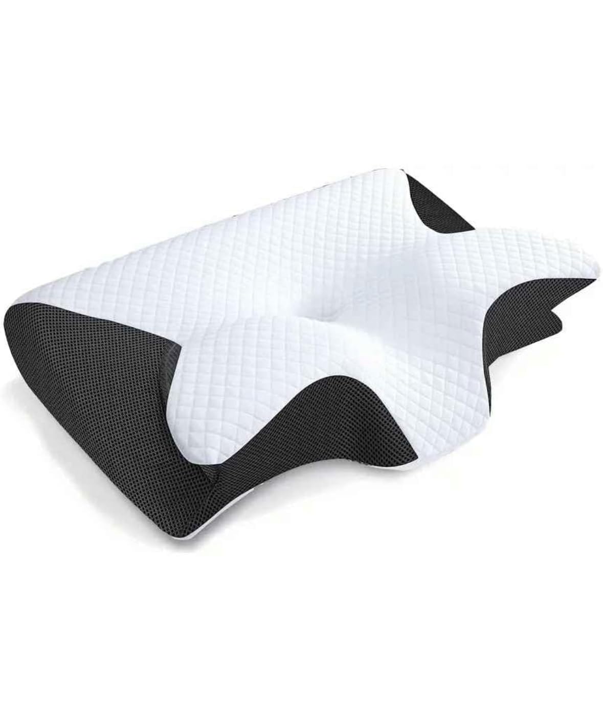 Cuscino cervicale in memory foam, cuscino ortopedico ergonomico 2 in 1, per dolori al collo, 61 x 45,7 cm, rete traspirante