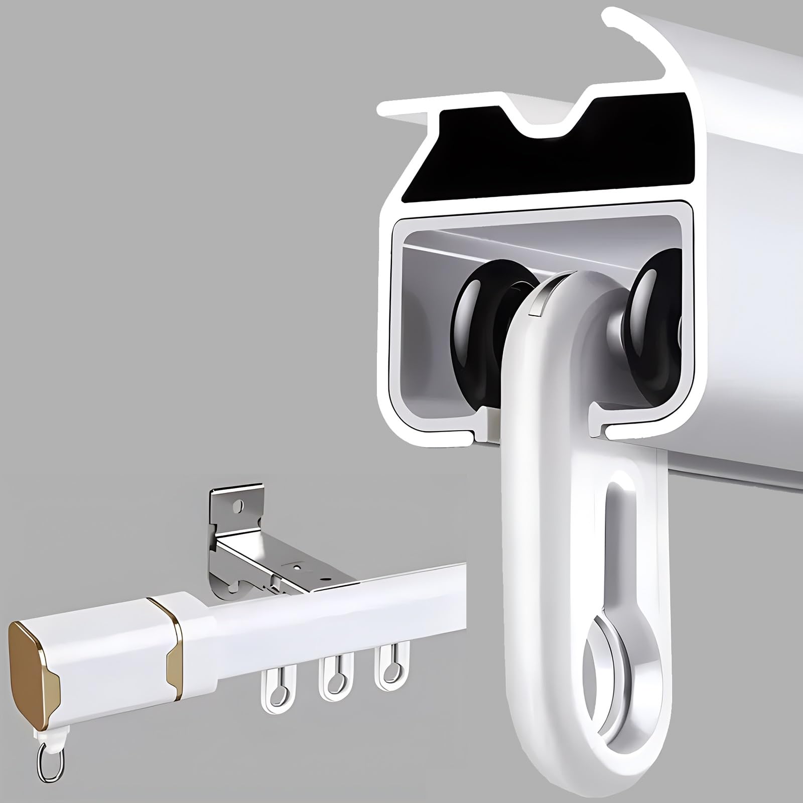 Rail coulissant en aluminium de 14 m pour habiller un dressing