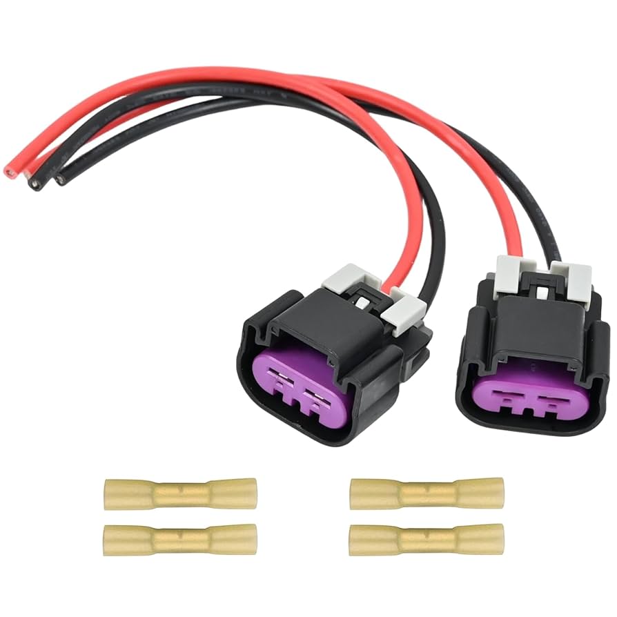 Lje。！！ 12 Gauge Electric Cooling Fan Pigtail Connector Wiring