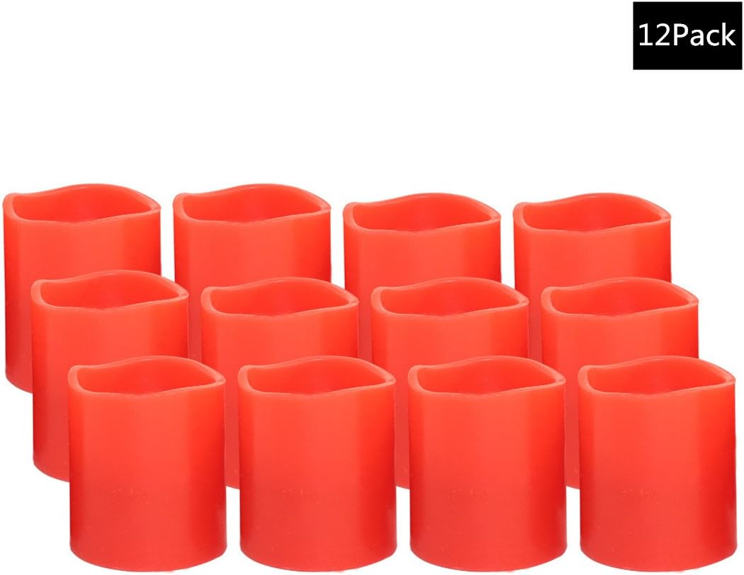 Votive Candles Flameless LED Candles 12Pcs Real Wax Battery