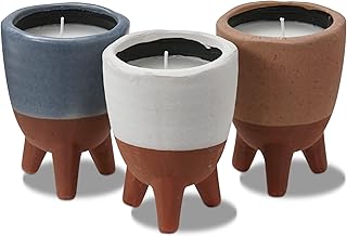 TAG Footed Citronella Candle Pot A/3 Multi