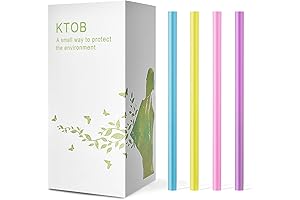 100% Compostable Eco-Friendly Colorful Jumbo Smoothie Straws