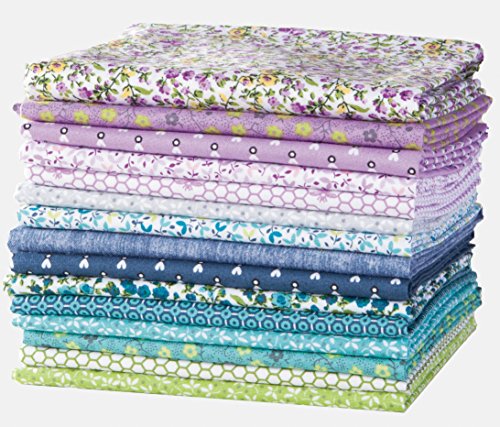 Connecting Threads Print Collection Precut Quilting Fabric Bundle Fat Quarters (Wildflowers and Honey Dusk)