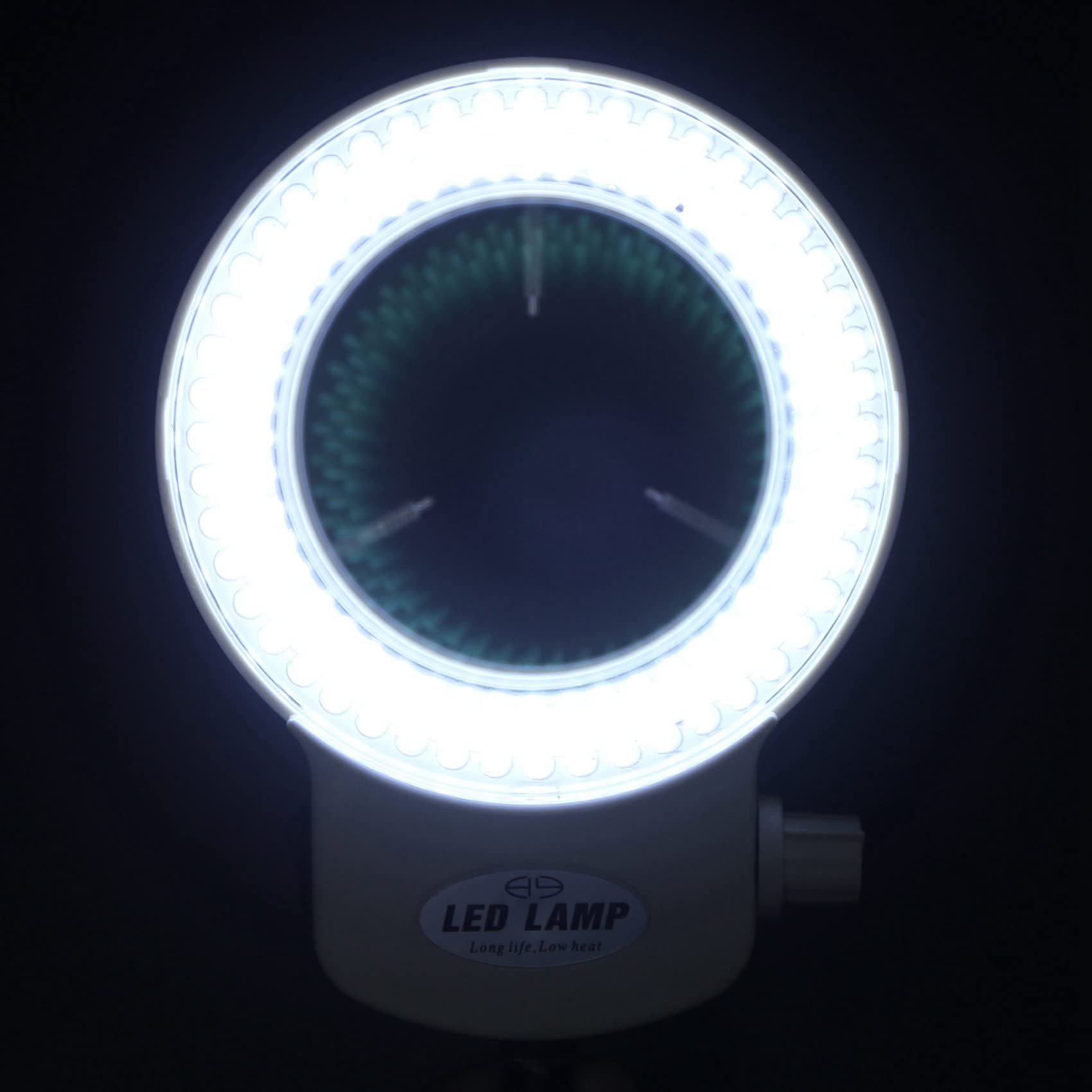 5X 144 LED Anneau de Lampe pour Lampe Miniscope 6000K 0-100% Reglable Blanc