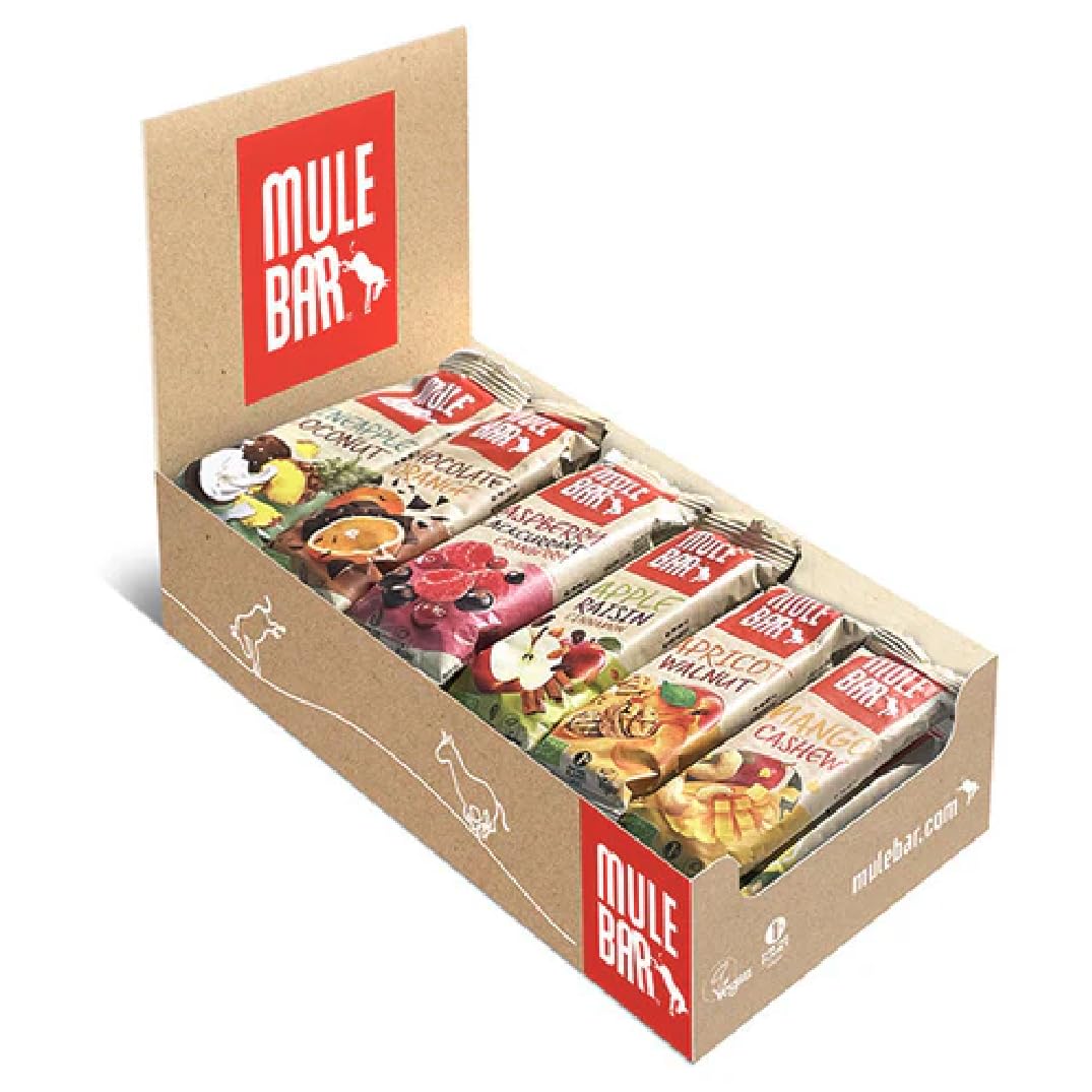 MULEBAR - Caja de 30 Barritas Energéticas Mixtas - Textura Suave - Fáciles de Digerir - 100% Naturales, Veganas- 40g