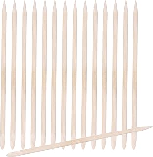 150pcs Orange Wood Nail Art Sticks Double-sided Cuticle Pushers 4.5 Inch Multi-use Manicure Pedicure Grooming Tools for Home and Travel