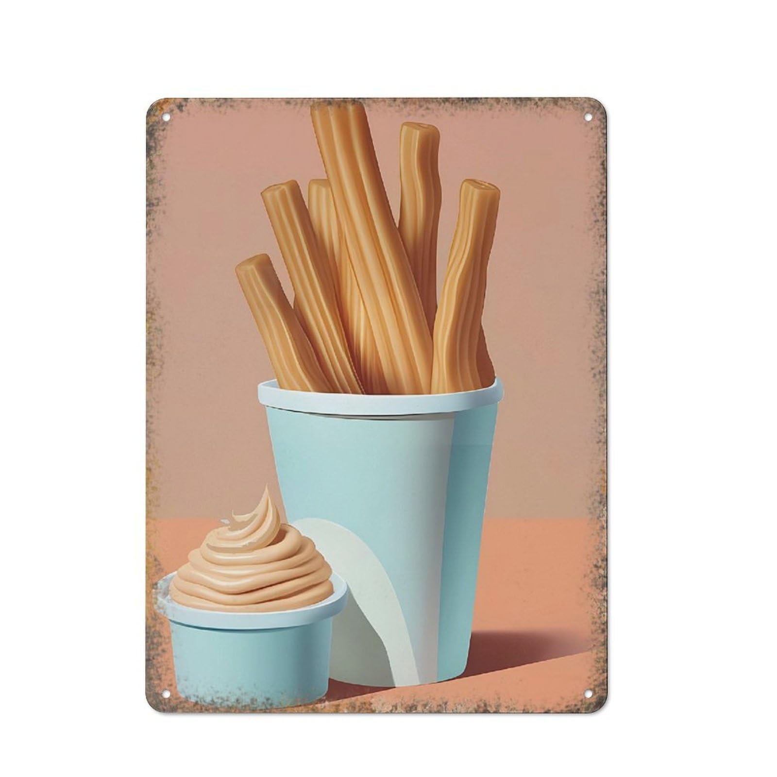 Delicious Fried Snack Theme Metal Sign Kitchen Restaurant Yard Garage Cute Vintage Wall Decor Plaque 8x12 Inch