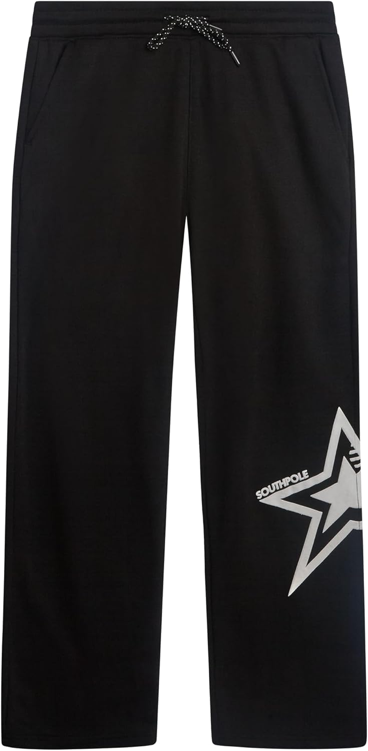 Southpole Mens Sweatpants - Athletic Performance Soft Fleece Sweatpants for Men - Open Bottom Mens Joggers with Pockets