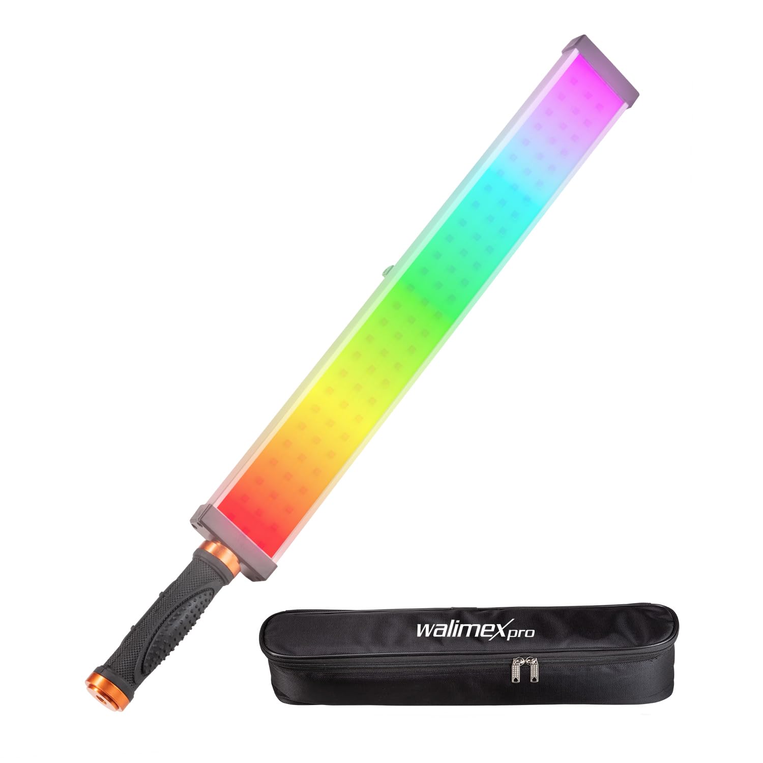 Walimex pro Rainbow Tubo LED fotografia RGB, barra luminosa da 18 W, luce da studio fotografico dimmerabile e bicolore, controllo tramite app