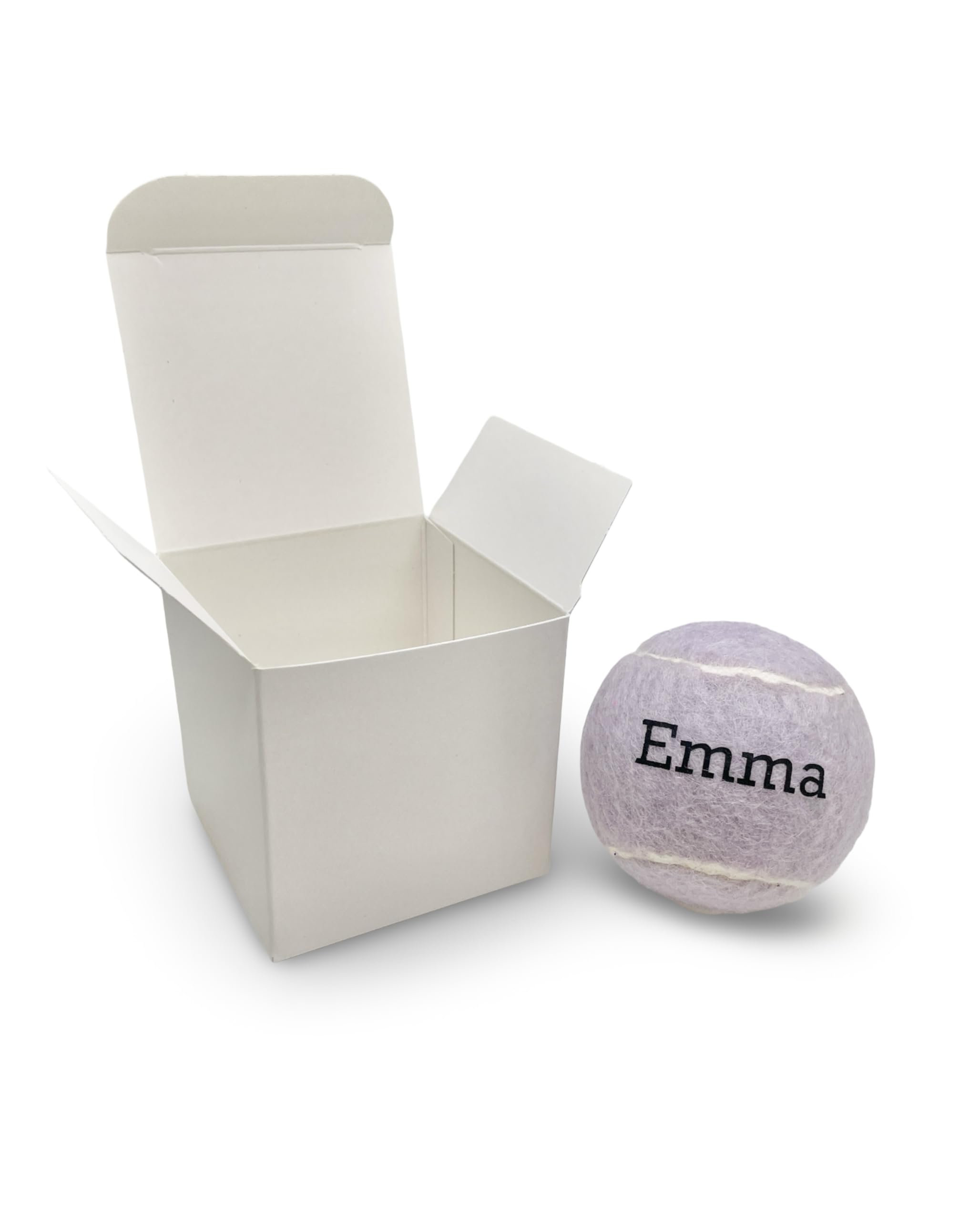Price's Personalised Coloured Tennis Ball, Presented in a Box | Print Customised Name or Text! | Made in UK | Unique Gift Idea for your Tennis Lover | ITF Standard Ball | (Lavender)