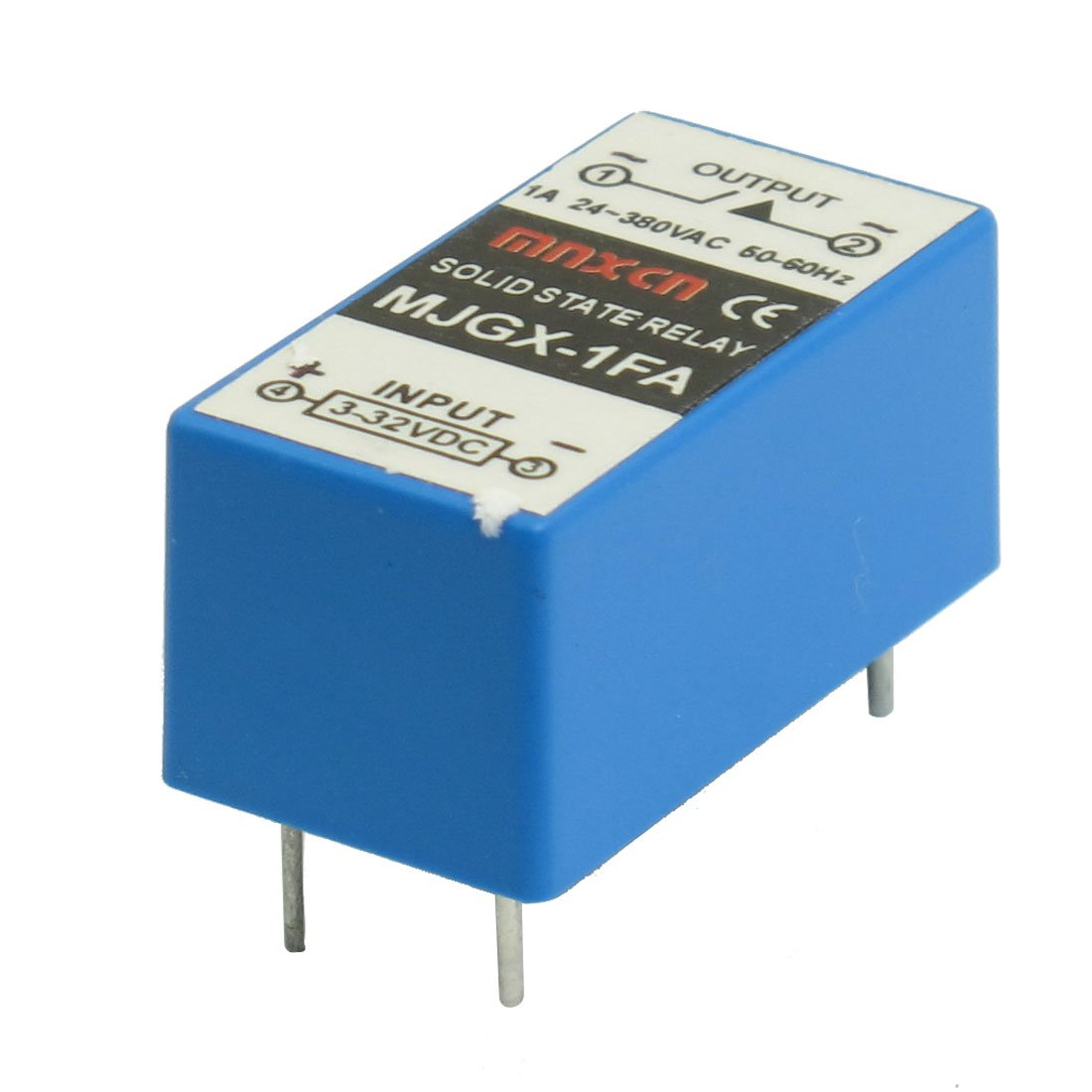Aexit MJGX-1FA Input Control electrical 3-32VDC Output 24-380VAC 1A SSR PCB Solid State Relay Blue