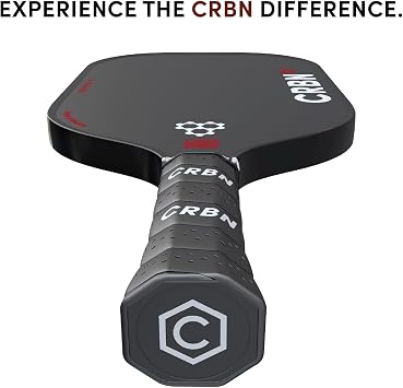 CRBN Pickleball - X Series Power Paddle - Carbon Fiber Pickleball Paddle with Foam Injected Edges for Expanded Sweet Spot