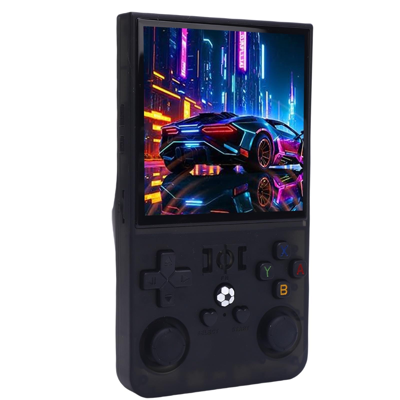 Consola de Juegos Portátil Retro con Rendimiento Potente para Juegos Nostálgicos, Diseño Portátil para Uso en Movimiento, Negro Transparente (64G)