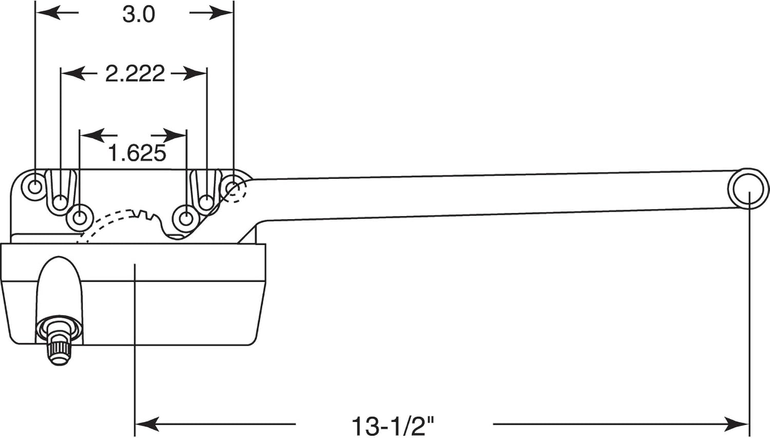 Truth TH 23030 Single Arm Casement Operator with Crank, 13-1/2 In., Right Hand (Outside Looking In), Steel Arm, Coppertone Baked-On Finish (1 Set)