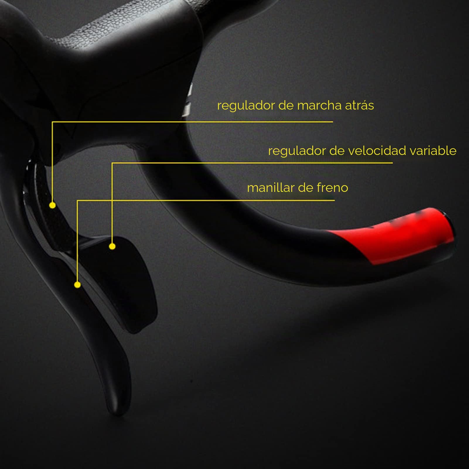 Acouto 2 piezas palancas de freno de palanca de cambios de bicicleta 2x7 velocidades de aleación de aluminio PVC 7 8 9 accesorios de velocidad adecuados para bicicleta de carretera con tipos de