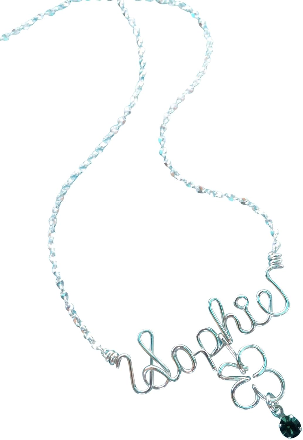 Shamrock Name Necklace or Anklet~Personalized Celtic Jewelry~3 Leaf Clover or 4 Leaf Clover~Silver or Gold~Custom Irish Jewelry~Birthstone~Any Name~Lucky Charm