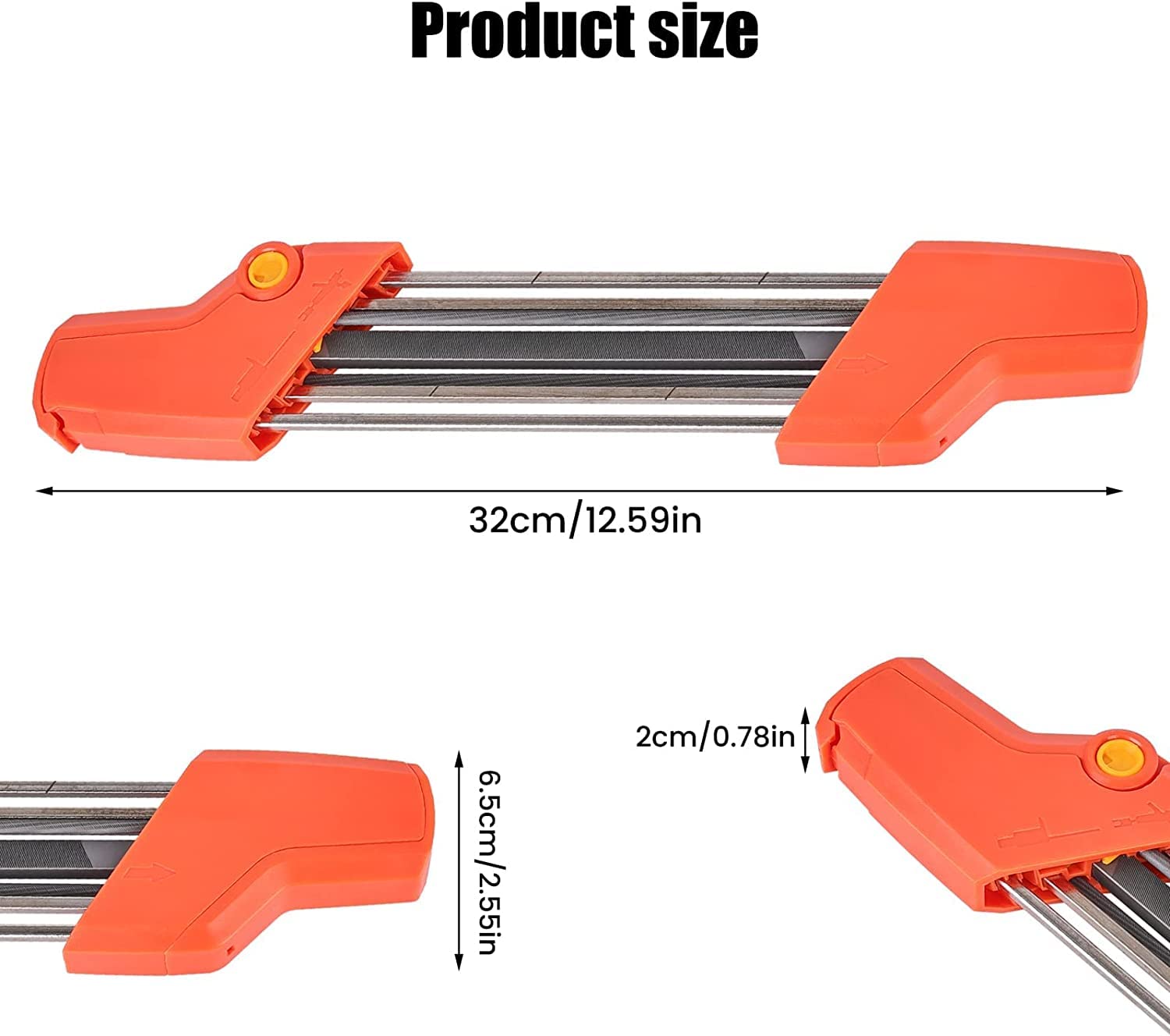 Affûteuse de tronçonneuse 3/8inp 4,0mm,Tronçonneuse Outil d'affûtage,2 en 1 Aiguiseur de chaîne Compatible avec STIHL 56057504303