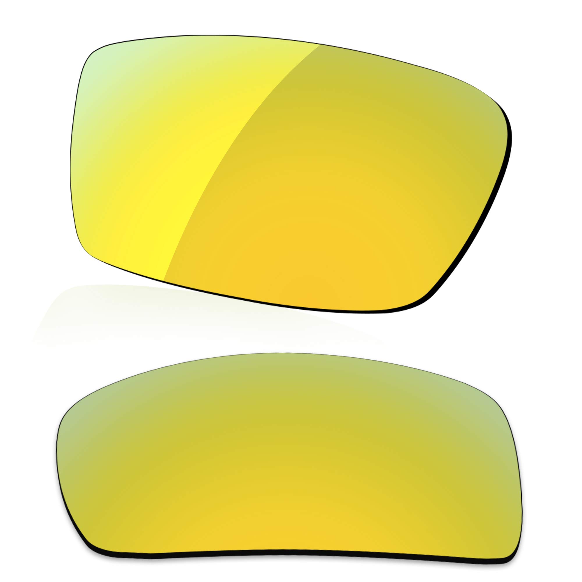 LenzReborn Polarized Lens Replacement for Oakley Gascan OO9014 Sunglass - Golded Yellow - Polarized Mirrored