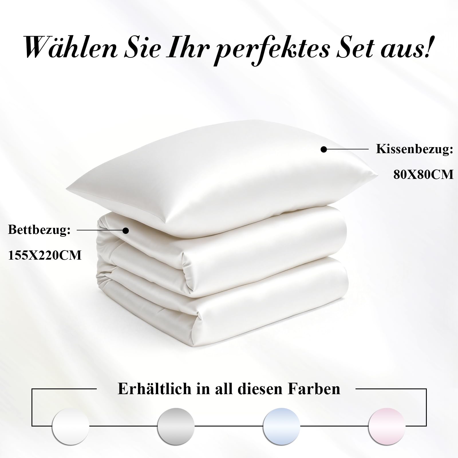 Juego de ropa de cama 100% Tencel Lyocell, (1 x 155 x 220 cm + 1 x 80 x 80 cm, suave, hipoalergénica y libre de ácaros, adecuada para todas las estaciones, con cremallera, sostenible, color