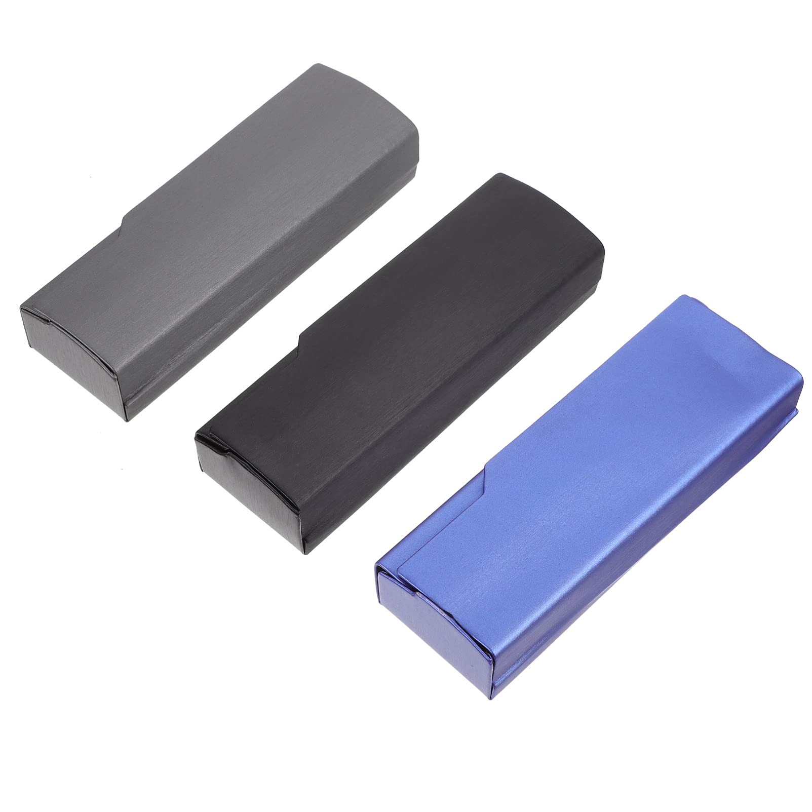 ULTNICEULTNICE 3 Pcs Eyeglass Case Artificial Leather Eyeglass Case Hard Shell Eyeglass Case Portable Sunglass Case (Assorted Color)
