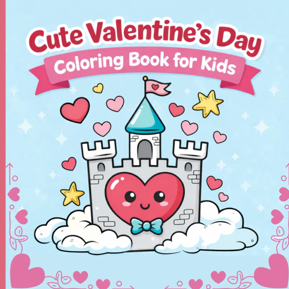 Cute Valentine's Day Coloring Book for Kids: Fun and Adorable Valentine’s Day Coloring Pages for Toddlers and Kids Ages 3-8