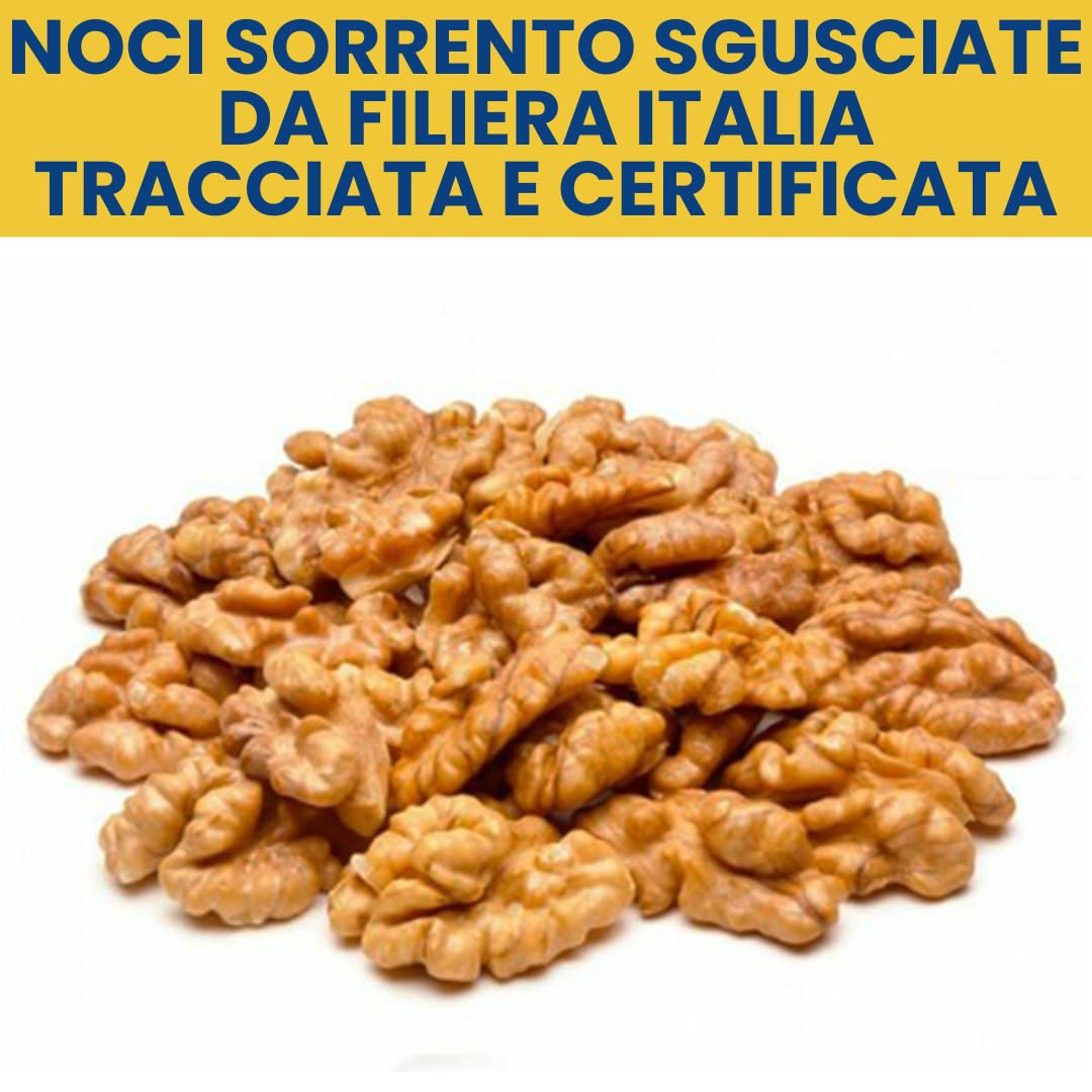 Alfano dal 1940 Noci Sorrento Sgusciate 300g da Filiera Italia Tracciata e Certificata. Ricche di Fibre, Magnesio e Fonte di Potassio (4 Pezzi)