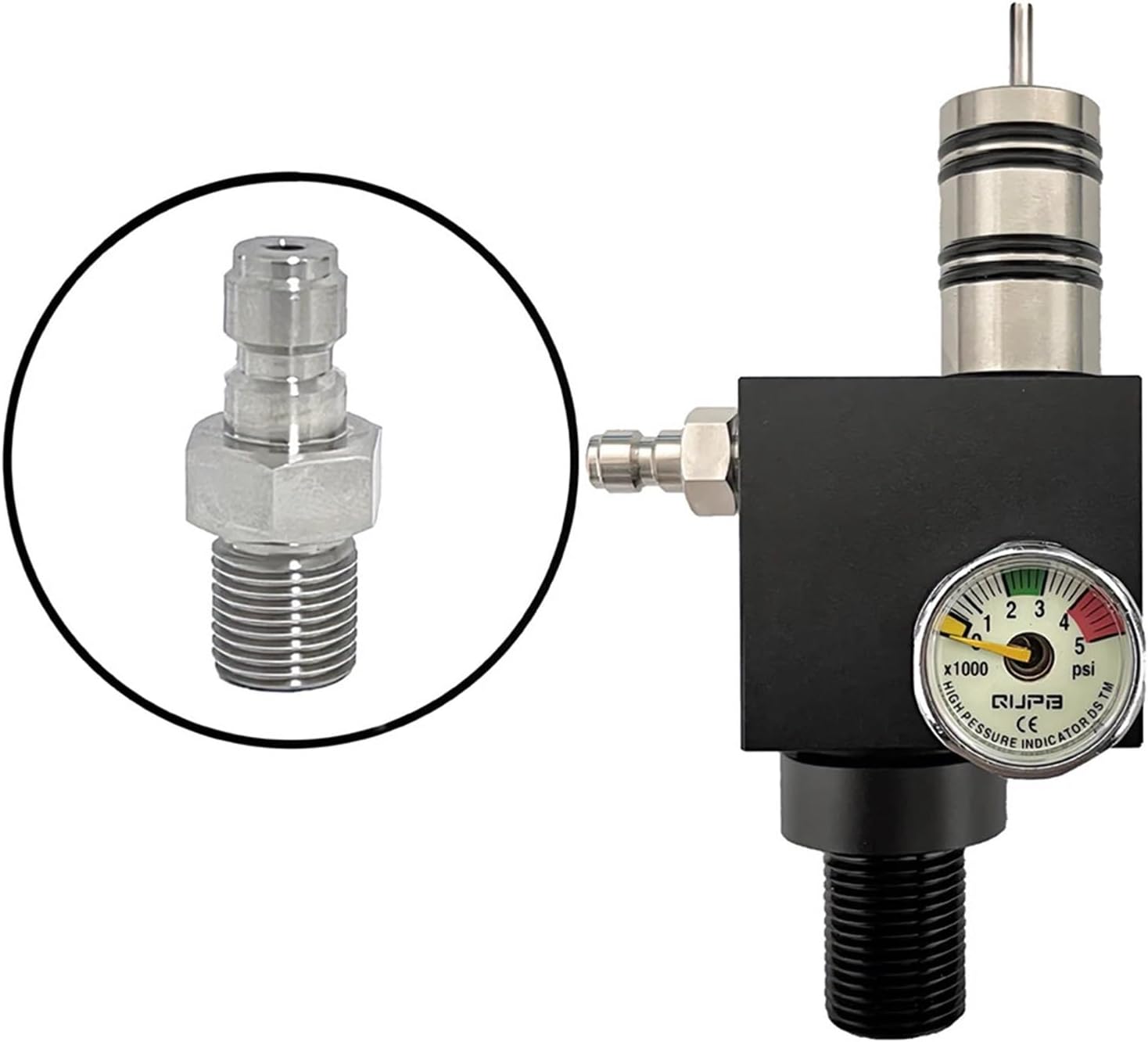 8mm Way Valve Quick Connect Check Valve 304 Stainless Steel Connector Pneumatic BSPP/NPT/M10 Thread Quick Connection Check Valve(BSPP Short)