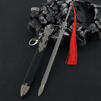 1pc Devil May Cry keychain weapon weapon model metal crafts with Weapon display stand