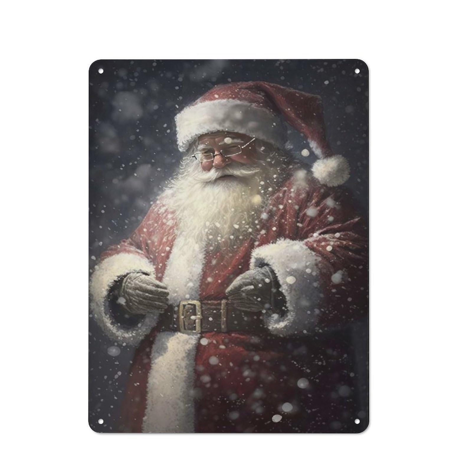 Vintage Metal Sign 40x30cm Featuring Santa Claus III, Home Bar Decor for Cafe, Pub, Workshop Or Home Bar