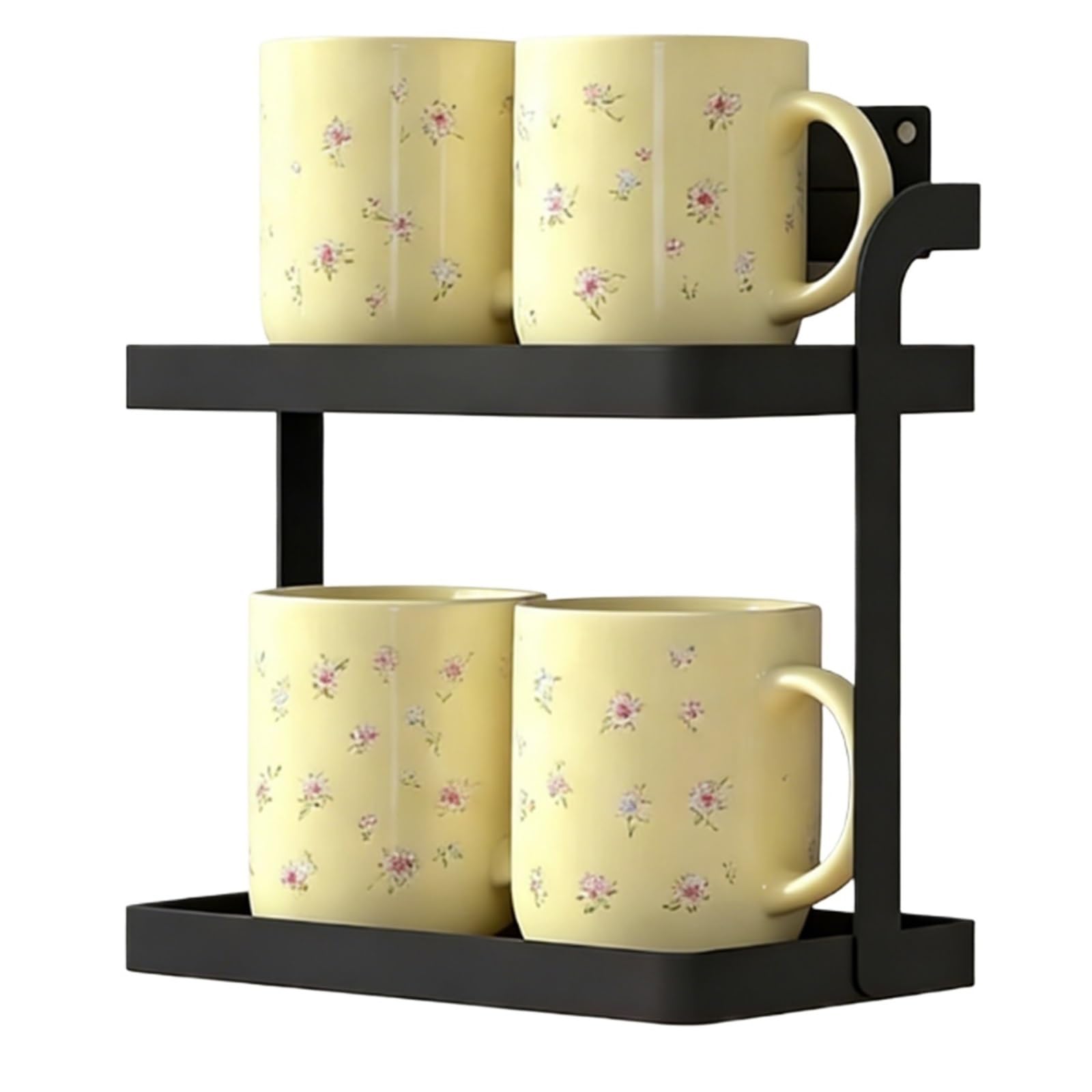 CYairong-22 Cup Display Shelf Desktop or Hanging Cup Storage Rack Tea and Mug Kitchen and Dining Area Coffee Mug Display Rack
