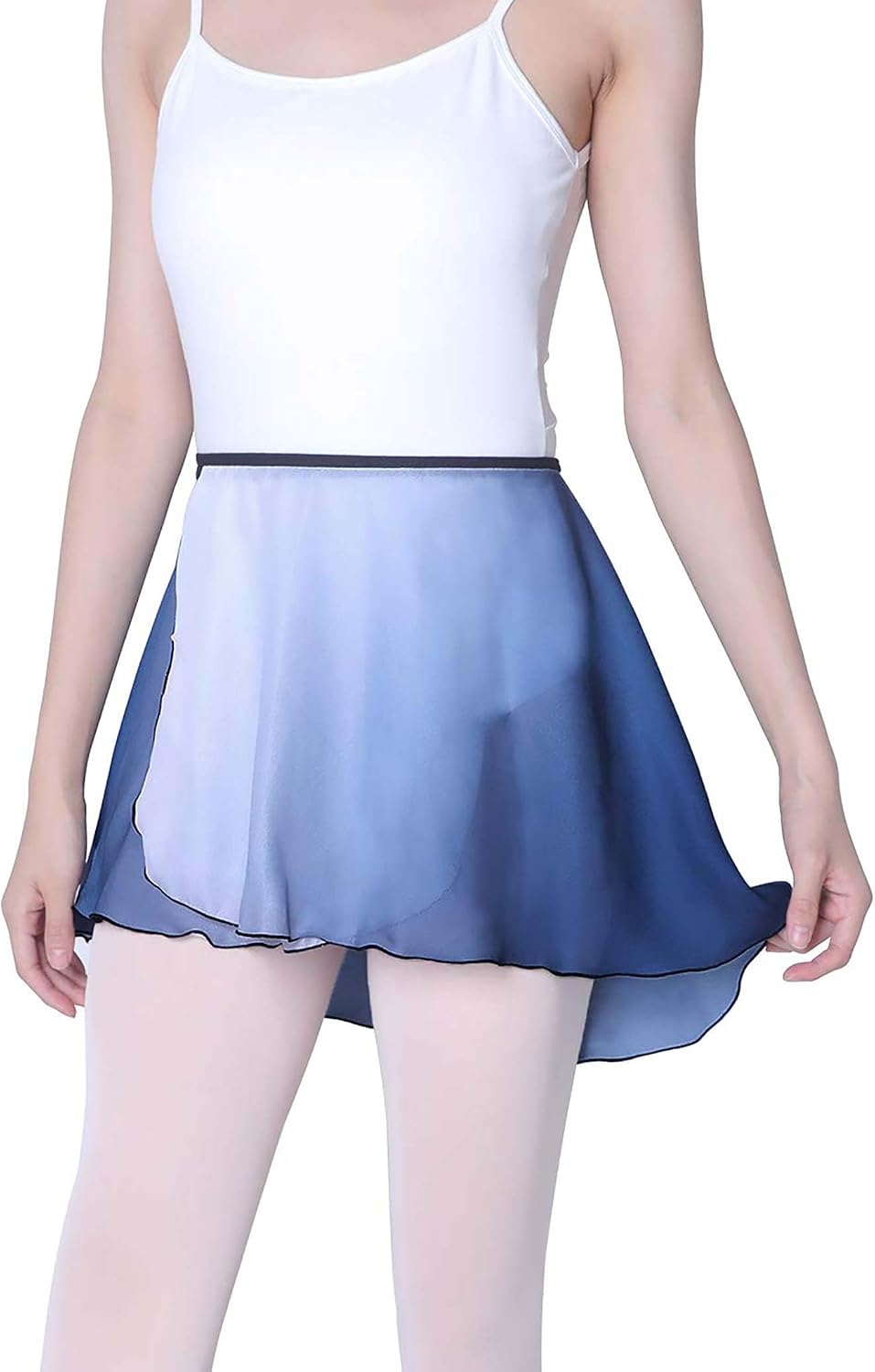Daydance Women Ballet Skirts Chiffon Dance Wrap Skirts for Adult Fading Color
