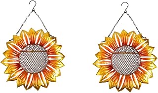 Yardwe 2 Pcs Flower Bird Feeder Squirrel Feeder Outdoor Flower Bird Feeder Metal Flower Bird Feeder Tree Bird Feeders Bird Food Tray Bird Feeder Hanging Tray Sunflower Birds Feeder Birds