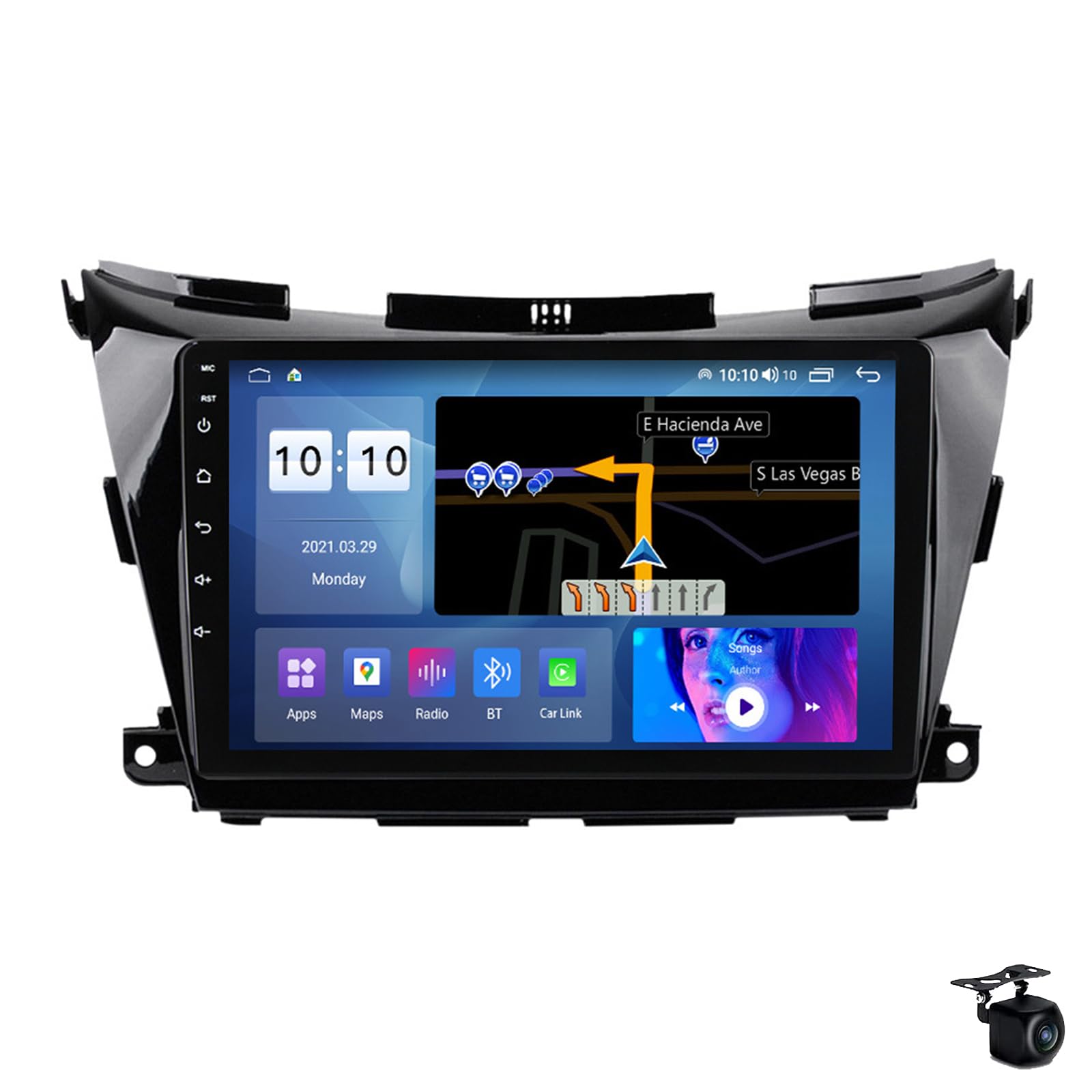 Android 14 Double Din samochodowe radio stereo do N-ISSAN MURANO 2014-2020 nawigacja GPS nawigacja satelitarna 9-calowy multimedialny odtwarzacz wideo wbudowany DSP FM BT Wifi SWC 4G 5G Carplay Plug