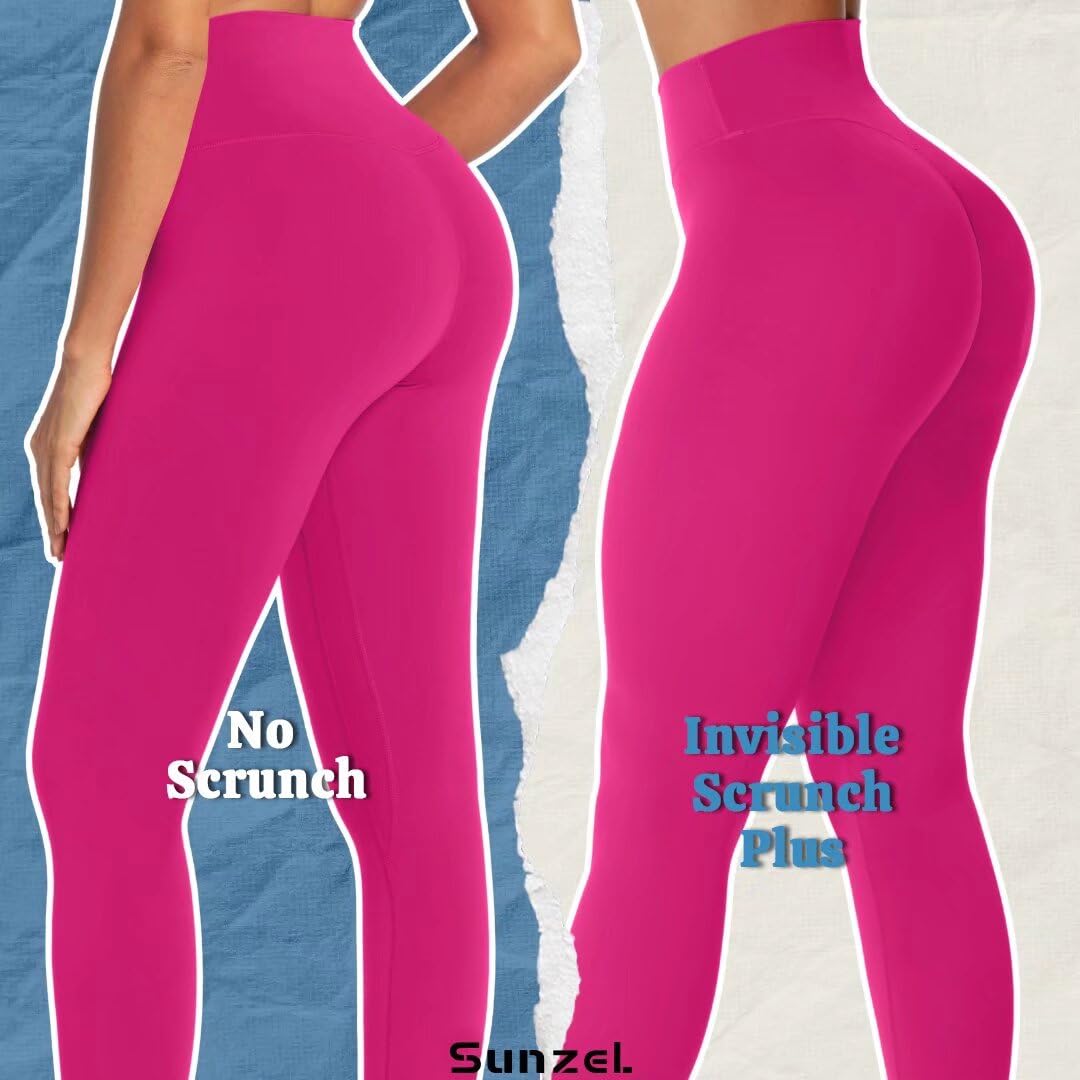Sunzel Workout Leggings for Women Butt Lifting, Scrunch Butt Tummy Control Gym Leggings, High Waisted Squat Proof Yoga Pants 25