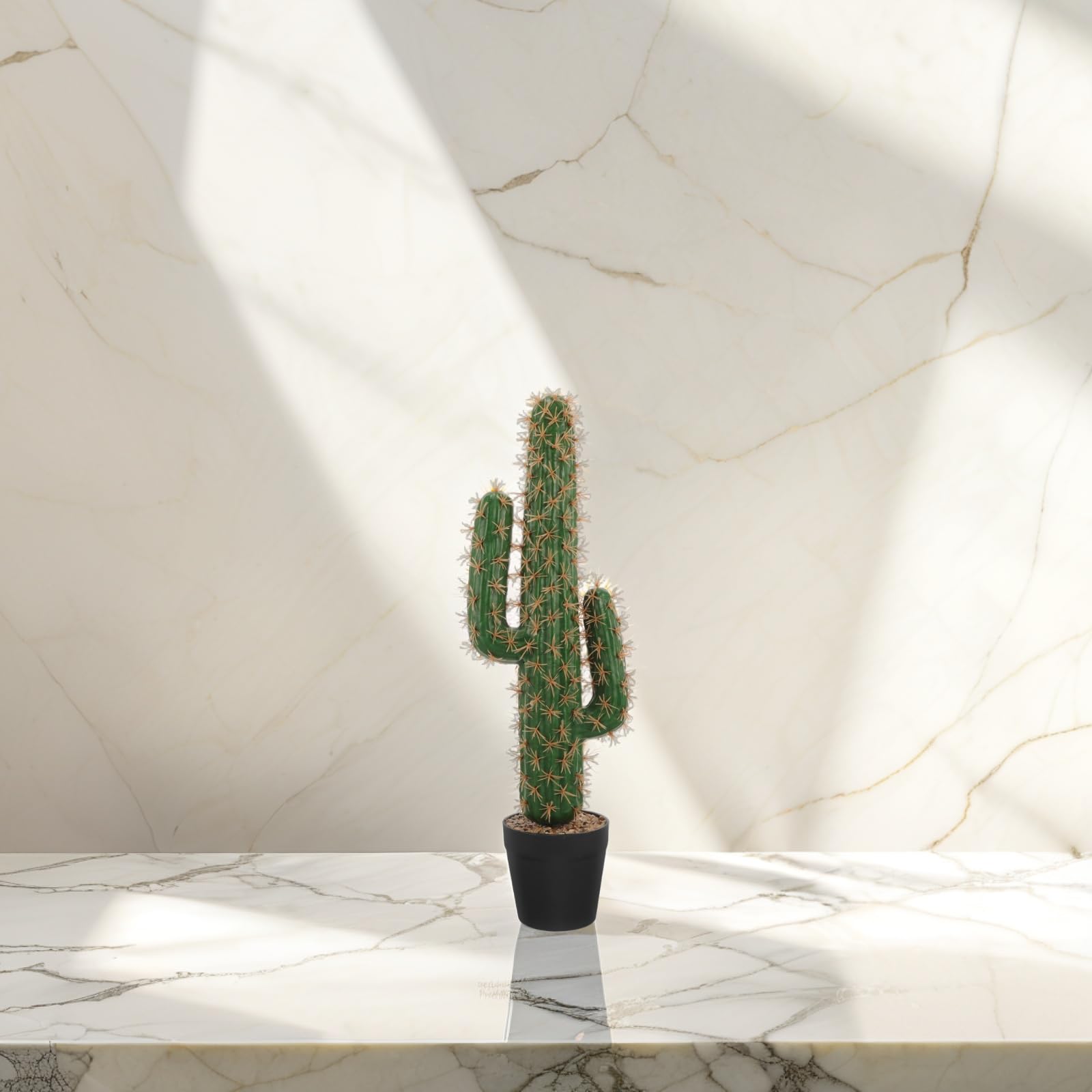 Cabilock Cactus Artificielle Fausse Fleur De Cactus Fausses Plantes Grasses en Pots Faux Gros Grandes Fausses Plantes De Simulation De en Faux Saguaro Ornements Bureau Plas